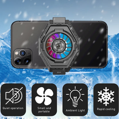 MB-F3 Mobile Phone Live Broadcast Gaming Semiconductor Radiator Back Clamp Cooling Fan, MB-F3