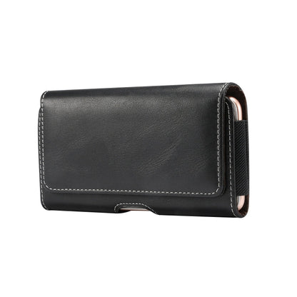 Men Lambskin Texture Multi-functional Universal Mobile Phone Waist Pack Leather Case for 5.5 Inch or Below Smartphones, For 5.5 Inch