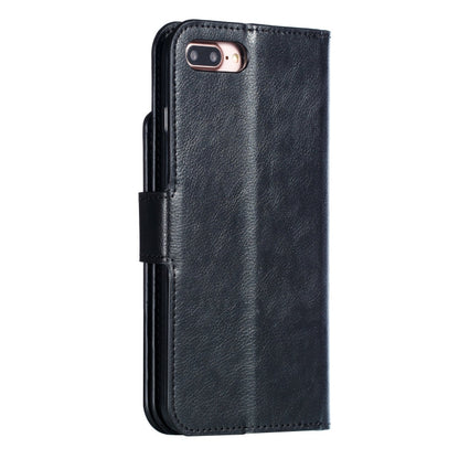 Litchi Texture Horizontal Flip Leather Case for iPhone 7 Plus, with Nine Card Slots & Wallet & Photo Frame, For iPhone 7 Plus