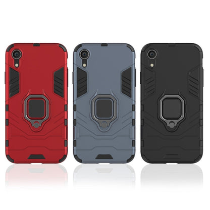 For iPhone XR PC + TPU Shockproof Protective Case with Magnetic Ring Holder, For XR