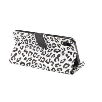 For iPhone XR Leopard Pattern Horizontal Flip Leather Case with Holder & Card Slots, For XR
