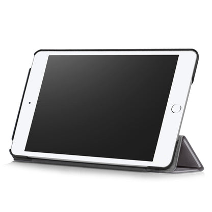 Custer Texture Horizontal Flip Leather Case for  iPad Mini 2019 & Mini 4, with Three-folding Holder & Sleep / Wake-up Function, For iPad Mini 2019 & Mini 4