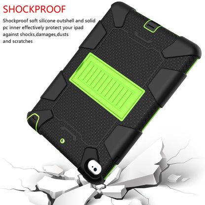 Shockproof Two-color Silicone Protection Shell for iPad Mini 2019 & 4, with Holder (Rose Red+Blue), IPRO0183A, IPRO0183B, IPRO0183C, IPRO0183D, IPRO0183E, IPRO0183F, IPRO0183G, IPRO0183H, IPRO0183I, IPRO0183J, IPRO0183K