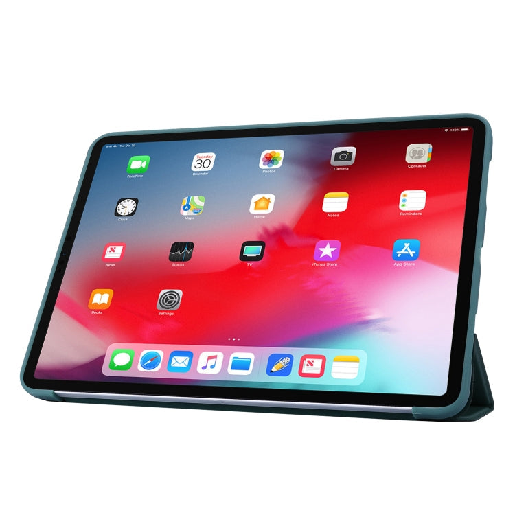 For iPad Pro 11 (2020) PC + PU Leather Tablet Case with Three-folding Holder, For iPad Pro 11 (2020)