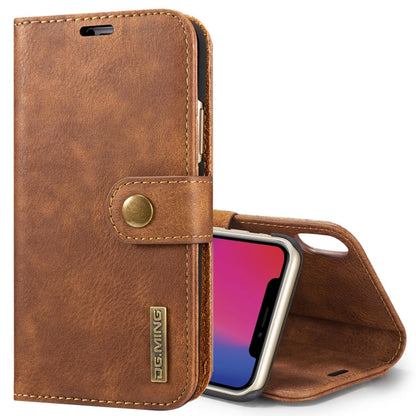 For iPhone X / XS DG.MING  Crazy Horse Texture Horizontal Flip Detachable Magnetic Protective Case with Holder & Card Slots & Wallet, iPhone  X, For  X, iPhone X