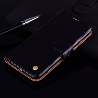 For iPhone X / XS Business Style Oil Wax Texture Horizontal Flip Leather Case with Holder & Card Slots & Wallet, For iPhone X