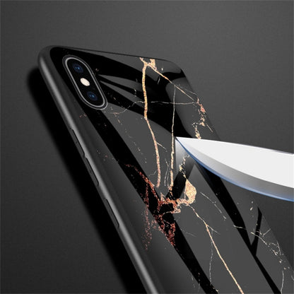 For iPhone XS Max Marble Glass Protective Case, For iPhone XS Max