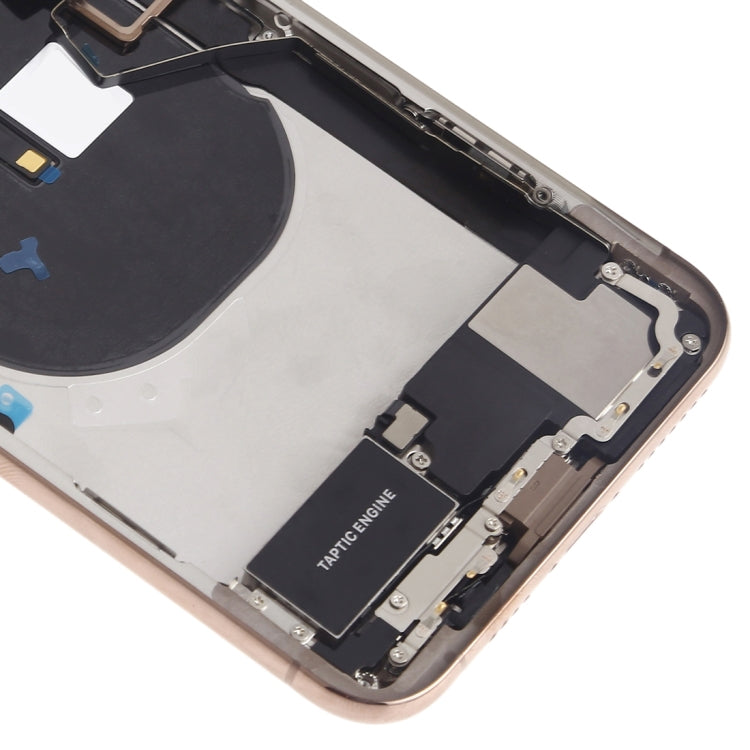 Battery Back Cover Assembly (with Side Keys & Speaker Ringer Buzzer & Motor & Camera Lens & Card Tray & Power Button + Volume Button + Charging Port + Signal Flex Cable & Wireless Charging Module) for iPhone XS Max, For iPhone XS Max (Full Assembly)   ...