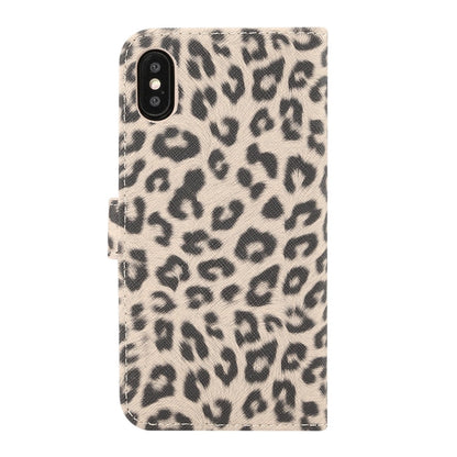 For iPhone XS Leopard Pattern Horizontal Flip Leather Case with Holder & Card Slots, For XS