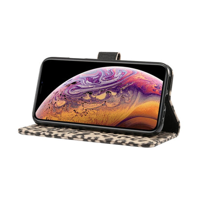 For iPhone XS Leopard Pattern Horizontal Flip Leather Case with Holder & Card Slots, For XS