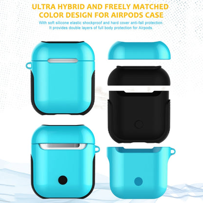Varnished PC Bluetooth Earphones Case Anti-lost Storage Bag for Apple AirPods 1/2