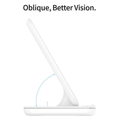 Z5 QI Vertical Magnetic Wireless Charger for Mobile Phones & Apple Watches & AirPods / Xiaomi Redmi AirDots, with Touch Ring Light, Z5