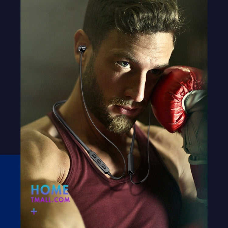 Bluetooth 5.1 Round Wire Neck-mounted Bluetooth Sports Earphone with Magnetic Function, Black, Red, White