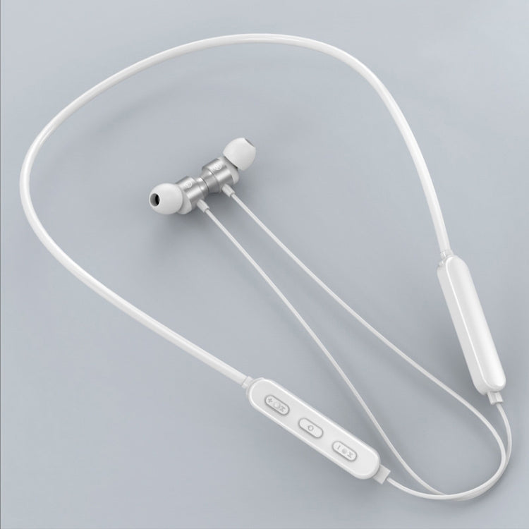 Bluetooth 5.1 Round Wire Neck-mounted Bluetooth Sports Earphone with Magnetic Function, Black, Red, White