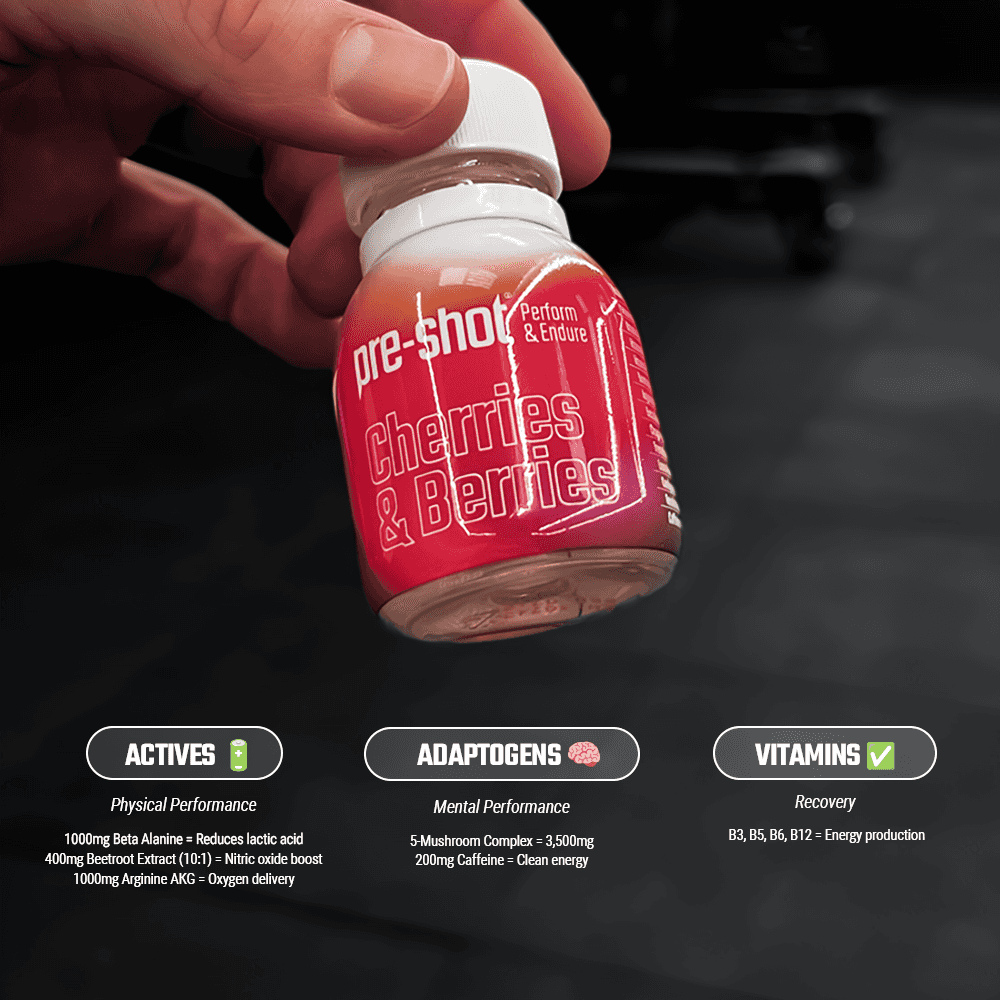 Pre-Workout Shot - Cherries & Berries (6 x 60ml)