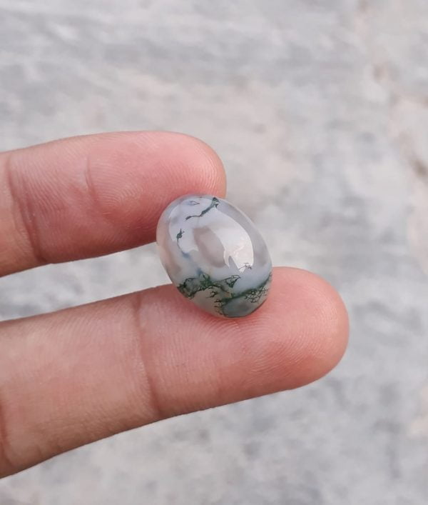 10.2ct Moss Agate - Green Moss Agate - Indian Moss Agate - 13x18mm