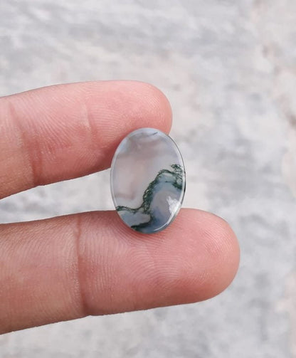 10.2ct Moss Agate - Green Moss Agate - Indian Moss Agate - 13x18mm