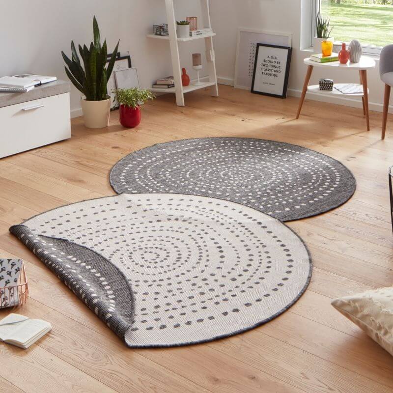 Indoor Outdoor Bali Reversible Round Rug