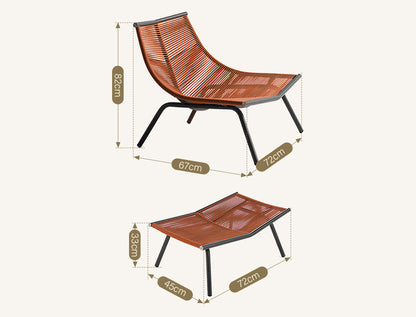 Iqbal Outdoor Lounge Chair With Footstool