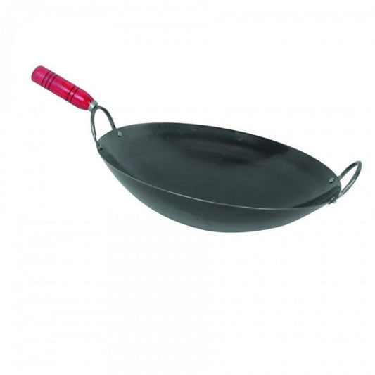 Iron Wok With Wood Handle