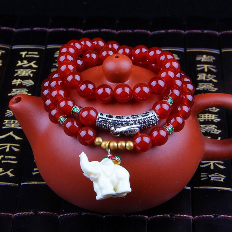 Fashion Jewelry Accessory Garnet Beads Bracelet, Aquamarine & Longevity Lock, White Jade, Pink Crystal & Cat, Pink Crystal & Elephant & Fish, Red Agate & Elephant, Red Agate & Pi Xiu, Violitde, Garnet, Blue Sandstone & Calabash, Red Agate & Buddha Head