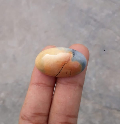 32ct Jasper - Maligano Jasper Cabochon - Jasper Maligano- 29x17mm
