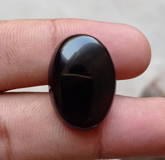 28.9ct Carnelian Stone- Natural Carnelian Gemstone-Black carnelian-Jazamushki Yamani Aqeeq- 25x18mm