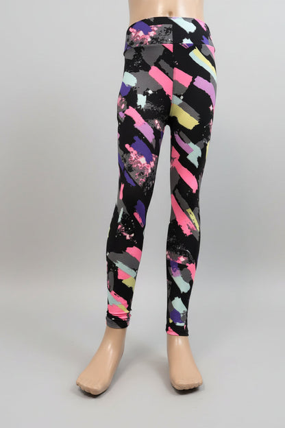 'Jazz brush' design full length leggings