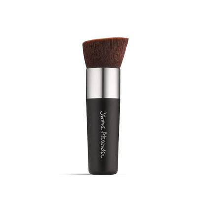 Jerome Alexander Angled Kabuki Foundation Brush (Black) – Flat Top Buffer for Seamless Coverage