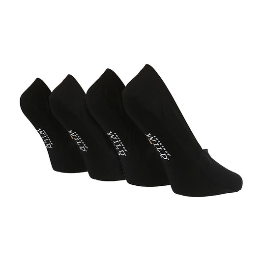 4 Pack Ladies Bamboo No Show Socks: Invisible Socks with Silicone Heel Grip