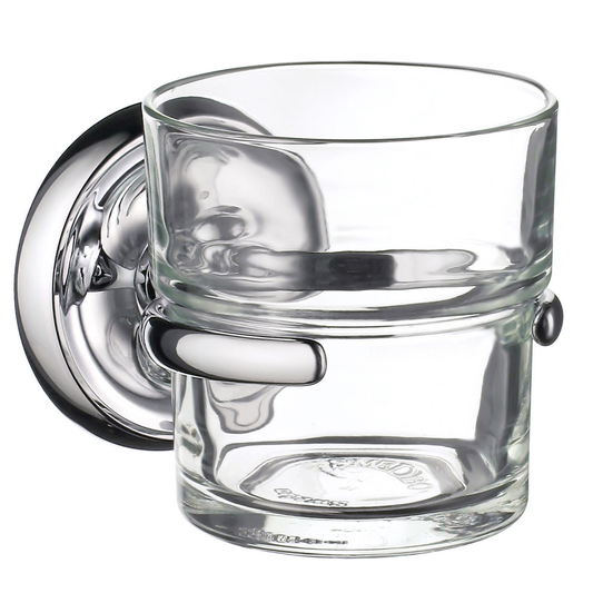 Smedbo Villa Tumbler & Holder Polished Chrome with Clear Glass K243