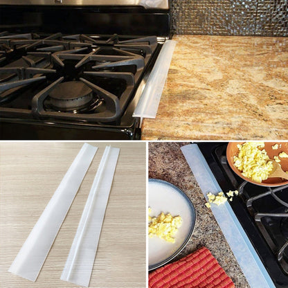 21 inches Gas Stove Slit Strip Antifouling Dustproof Waterproof Kitchen Sealing Strip, 21 inches (White), 21 inches, 21 inches (Black)
