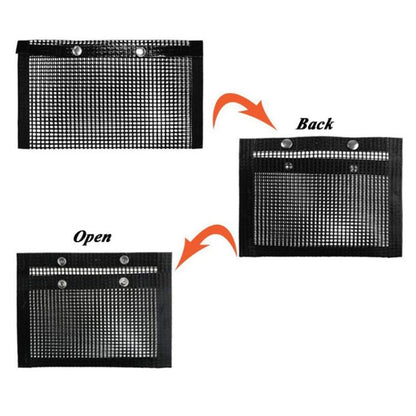 Barbecue Heat Resistant Non-stick Grilling Mesh BBQ Baking Bag, Size: 24 x 14cm (Black), 24 x 14cm (Black)