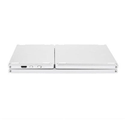 B033 Rechargeable 3-Folding 64 Keys Bluetooth Wireless Keyboard with Touchpad, 3-Folding 64 Keys with Touchpad White