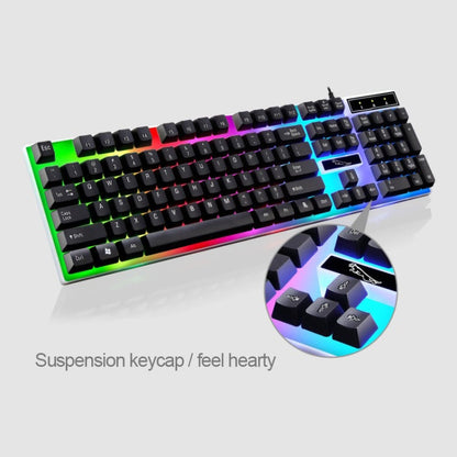 ZGB G21 104 Keys USB Wired Mechanical Feel Colorful Backlight Office Computer Keyboard Gaming Keyboard
