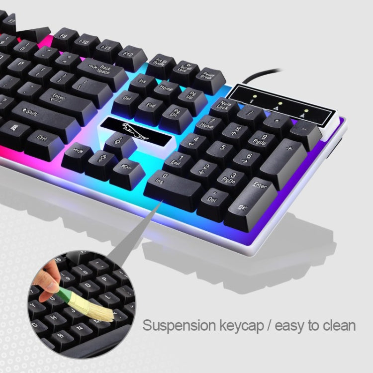 ZGB G21 104 Keys USB Wired Mechanical Feel Colorful Backlight Office Computer Keyboard Gaming Keyboard
