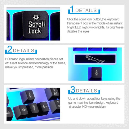 ZGB G21 104 Keys USB Wired Mechanical Feel Colorful Backlight Office Computer Keyboard Gaming Keyboard