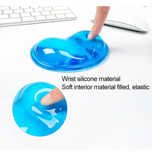 MONTIAN 2 PCS Transparent Silicone Bracer Heart-shaped Mouse Wrist Supporter, Random Color Delivery, Heart-shaped