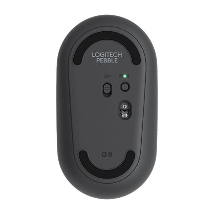 Logitech Pebble Cobblestone Shape Thin 3-keys 1000DPI Mute Wireless Bluetooth Optical Mouse, Wireless Range: 10m