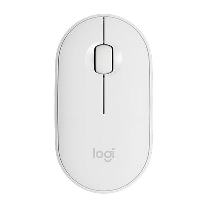 Logitech Pebble Cobblestone Shape Thin 3-keys 1000DPI Mute Wireless Bluetooth Optical Mouse, Wireless Range: 10m