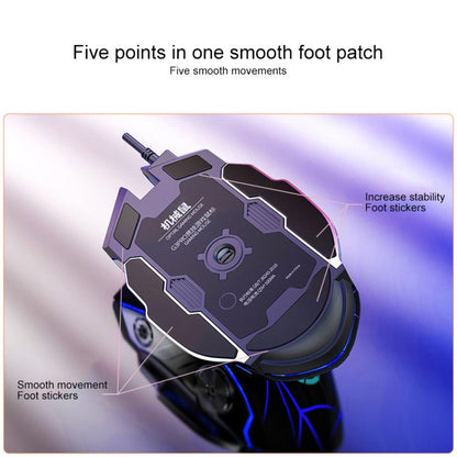 YINDIAO K002 USB Wired Mechanical Feel Sound Control RGB Backlight Keyboard + Optical Silent Mouse + Headset Set, Sound Control Backlight / Silent / Black