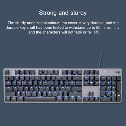 Logitech K845 CHERRY Blue Axis Backlit Mechanical Wired Keyboard, Cable Length: 1.8m, CHERRY Blue Axis