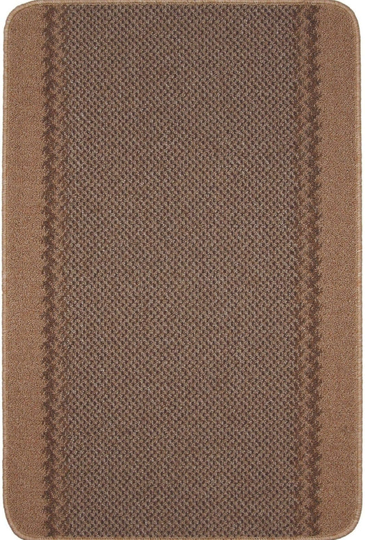Washable Bordered Beige Rug  | 116B