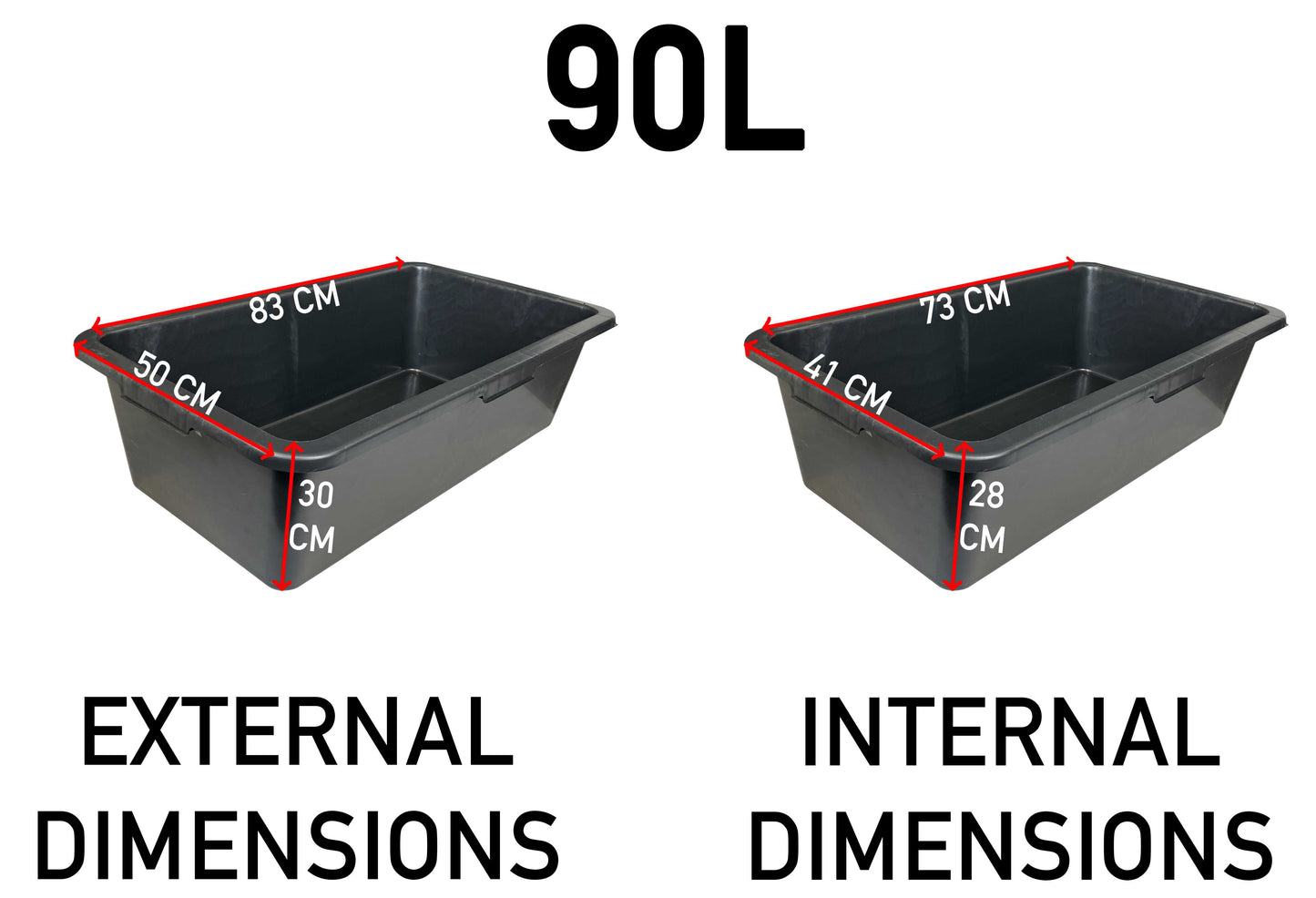 Mixing Tub 90L Blue