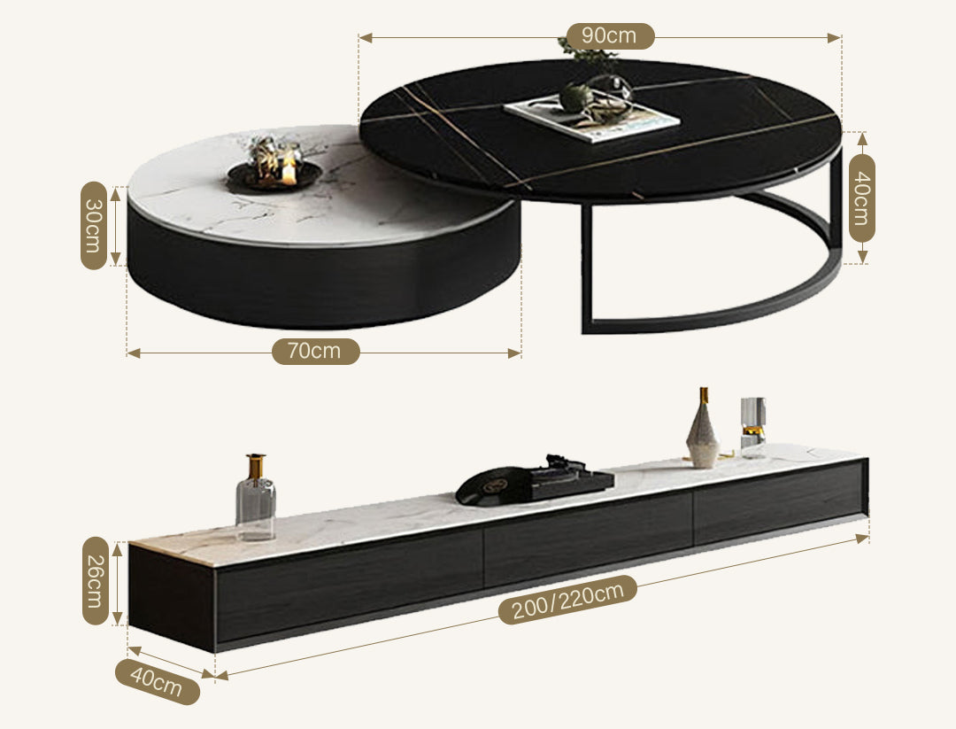 Kahoo TV Stand, Sintered Stone