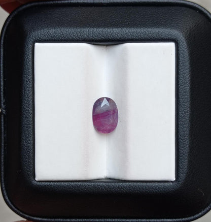 1.70ct Sapphire for Sale - Natural untreated Bi-Color Kashmiri Sapphire - Dimensions 9.1x6.4x3.3mm