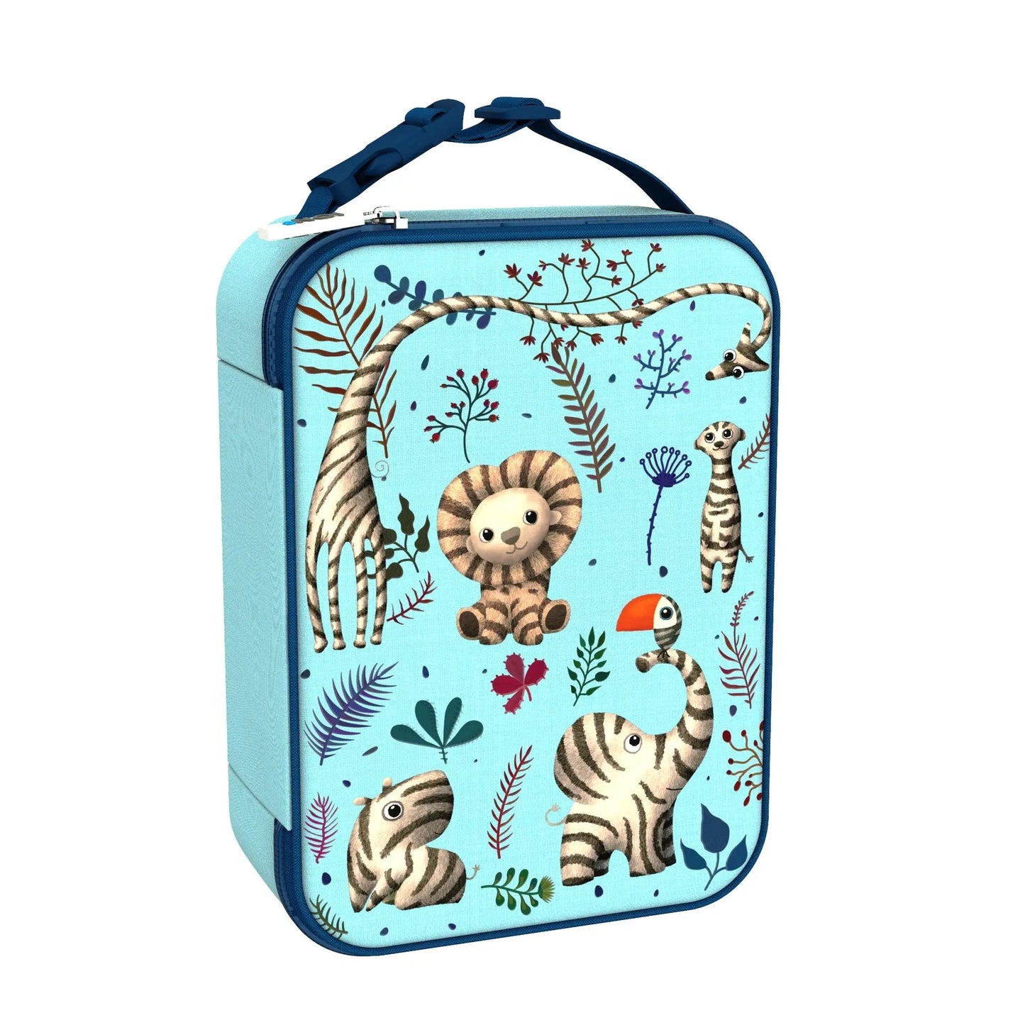 Kids Lunch Bag, Insulated, Zebra Fans, Medium