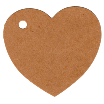 100 Heart Shaped Gift Tags with White Satin Ribbon -  21 Colours, Birthday Xmas