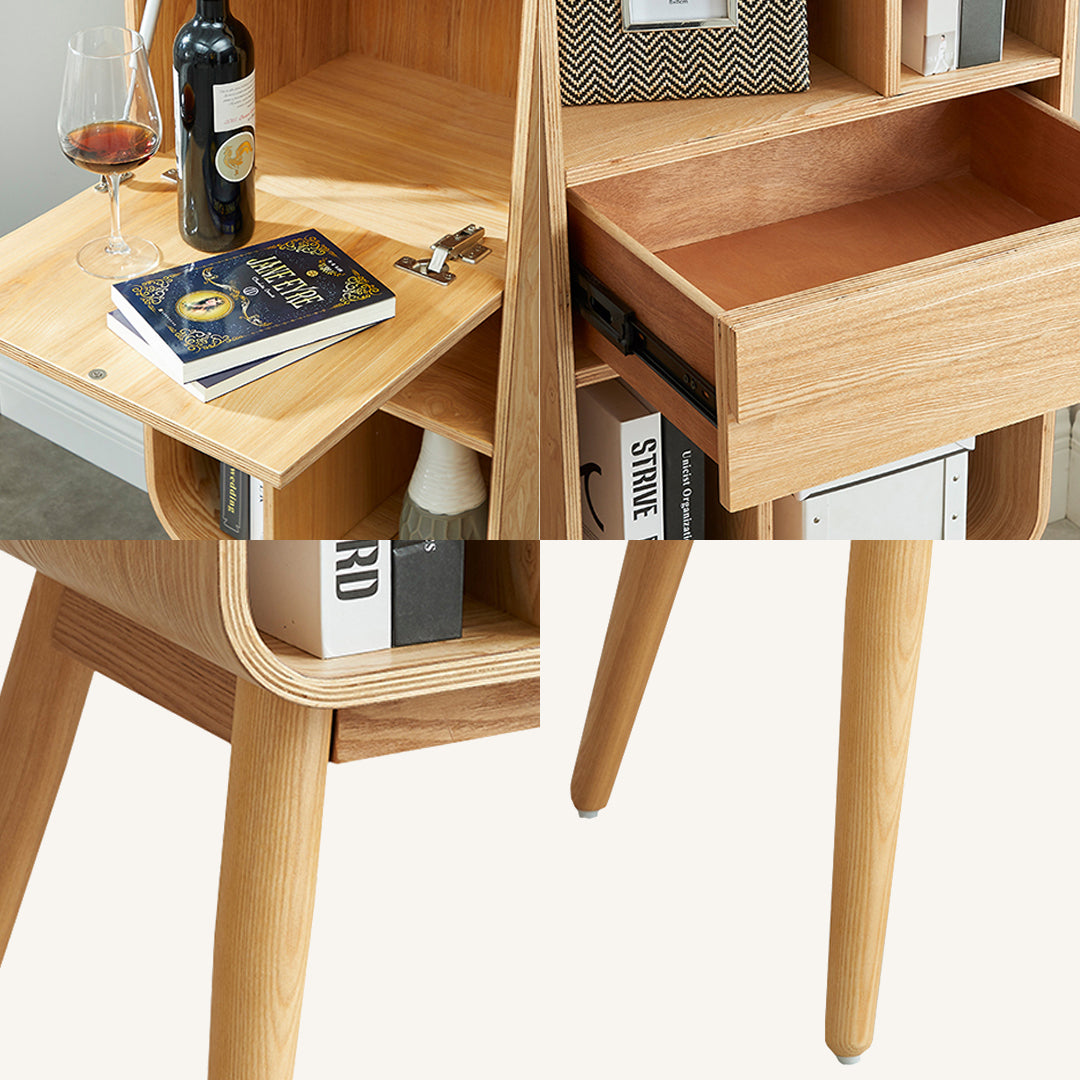 Kya Bookcase, Wood Shelving Unit
