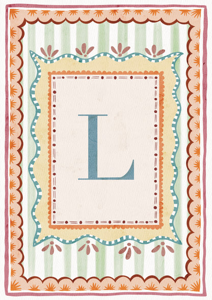 ALPHABET LETTERS ~ Blue / Pink / Green /